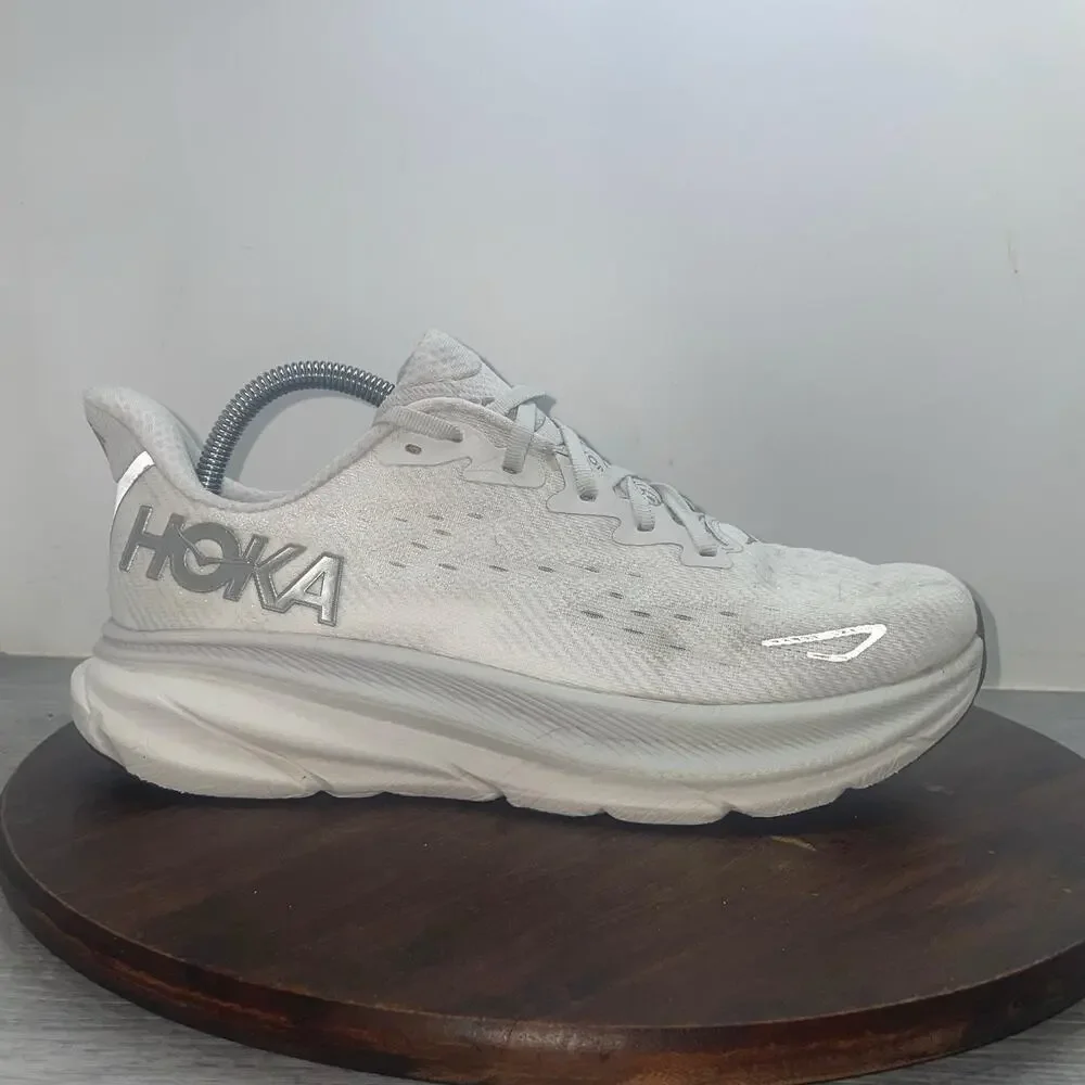 Hoka One One Women's White Silver Running Sneakers